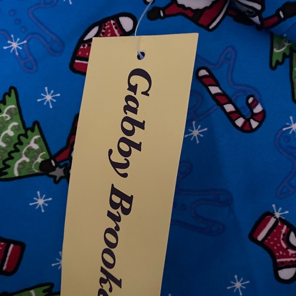 Scrubs top Gabby Brooke Santa Elves Christmas Short Sleeve Medical Large NWT 2X - Picture 5 of 5
